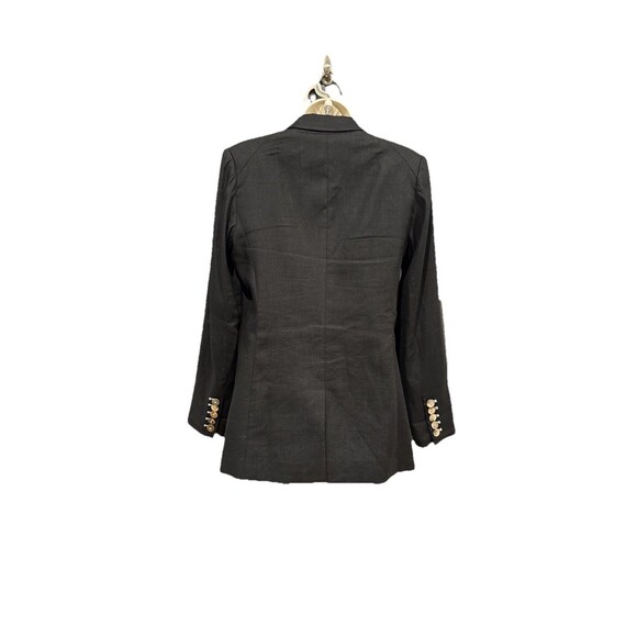 Veronica Beard Gaya Size 8 Linen Blend Dickey Jacket Blazer Black - Picture 4 of 15